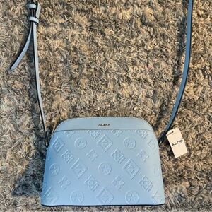 Aldo Sky Blue Embossed Crossbody Bag